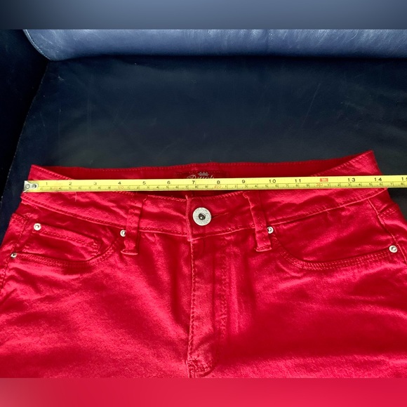 Bright red, soft and stretchy Royalty denim by YMI - Picture 10 of 10